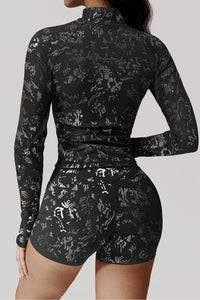 Women Gold Foil Fabric Sports Jackets
