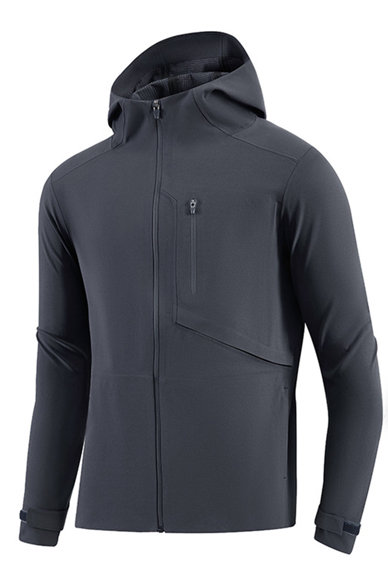 Men Wrinkle-Resistant Soft Warm Quick-Dry Training Running Jacket