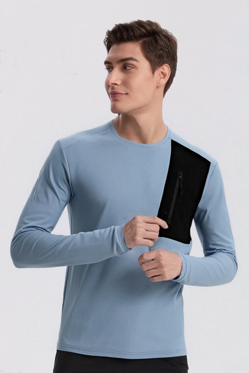 Men Round-Neck Breathable Training Long Sleeve Top