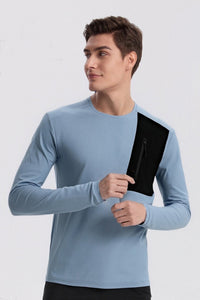Men Round-Neck Breathable Training Long Sleeve Top