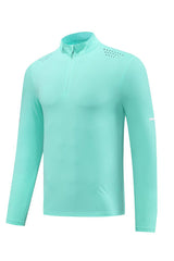 Men Half-Zip Breathable Outdoor Training Long Sleeve Top