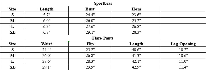 Women's Color-Block Sports Bra & Yoga Flare Pants Set