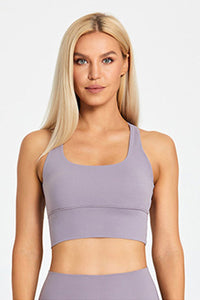 Detachable Chest Pad Cross-Back Sports Bra