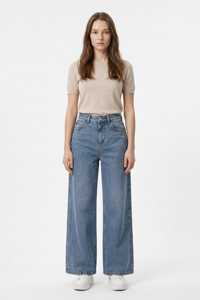 Women's Fall Solid Vintage Straight Leg Jeans