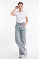 Women's Classic High Waist Straight Leg Jeans