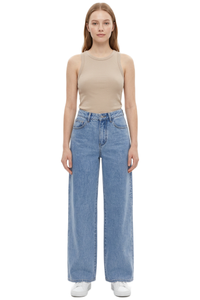 Women's High Waist Straight Leg Jeans