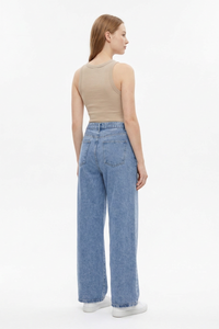 Women's High Waist Straight Leg Jeans