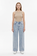 Women's High Waist Straight Leg Jeans