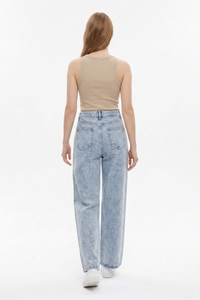 Women's High Waist Straight Leg Jeans