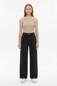 Women's High Waist Straight Leg Jeans