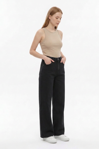 Women's High Waist Straight Leg Jeans