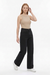 Women's High Waist Straight Leg Jeans