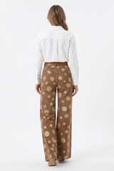 Women's Retro Polka Dot High Waist Wide Leg Jeans