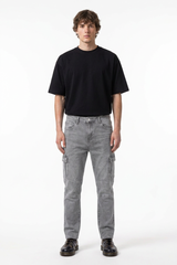 Men's Fall Side Pocket Slim Fit Cargo Jeans
