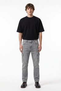 Men's Fall Side Pocket Slim Fit Cargo Jeans