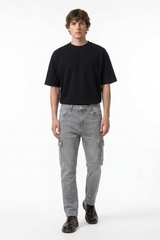 Men's Fall Side Pocket Slim Fit Cargo Jeans