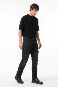 Men's Fall Side Pocket Slim Fit Cargo Jeans
