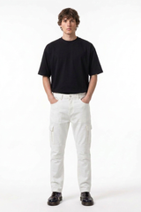 Men's Fall Side Pocket Slim Fit Cargo Jeans
