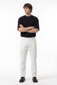Men's Fall Side Pocket Slim Fit Cargo Jeans