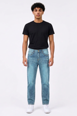 Men's Vintage Wash Slim-Fit Straight Leg Jeans
