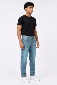Men's Vintage Wash Slim-Fit Straight Leg Jeans