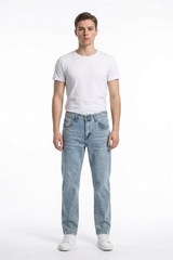 Men's Clean Classic Slim Fit Straight Leg Jeans