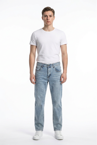 Men's Clean Classic Slim Fit Straight Leg Jeans