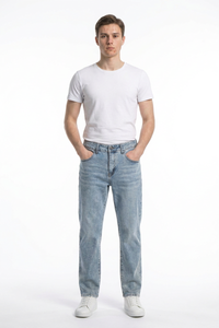 Men's Clean Classic Slim Fit Straight Leg Jeans