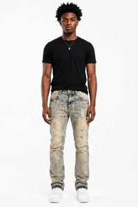 Men's Vintage Distressed Skinny Jeans
