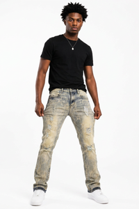 Men's Vintage Distressed Skinny Jeans