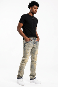 Men's Vintage Distressed Skinny Jeans