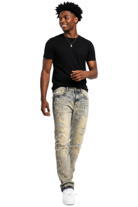 Men's Vintage Distressed Skinny Jeans