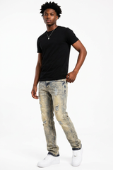 Men's Vintage Distressed Skinny Jeans