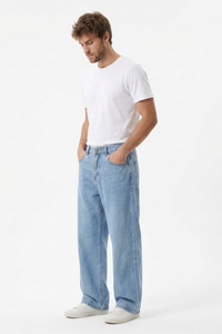Men's 100% Cotton Relaxed Fit Wide Leg Jeans