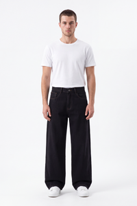 Men's Fall Vintage Light-Wash Baggy Wide-Leg Jeans