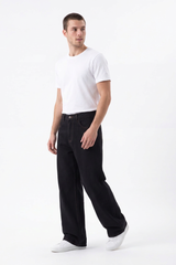 Men's Fall Vintage Light-Wash Baggy Wide-Leg Jeans