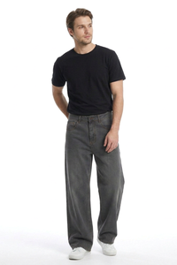 Men's Vintage Washed Relaxed Straight-Leg Jeans