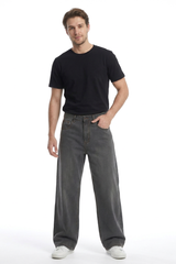 Men's Vintage Washed Relaxed Straight-Leg Jeans
