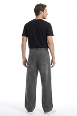 Men's Vintage Washed Relaxed Straight-Leg Jeans