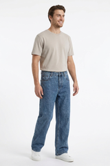 Men's Fall 100% Cotton Vintage Straight Leg Jeans
