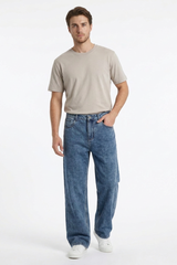 Men's Fall 100% Cotton Vintage Straight Leg Jeans