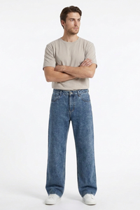 Men's Fall 100% Cotton Vintage Straight Leg Jeans