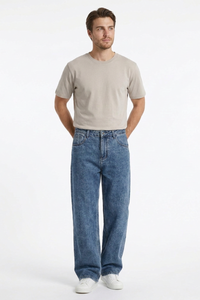 Men's Fall 100% Cotton Vintage Straight Leg Jeans