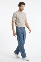 Men's Fall 100% Cotton Vintage Straight Leg Jeans