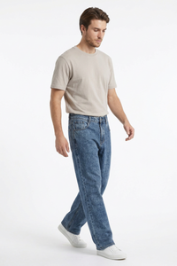 Men's Fall 100% Cotton Vintage Straight Leg Jeans