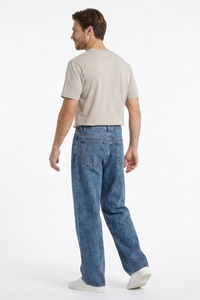 Men's Fall 100% Cotton Vintage Straight Leg Jeans