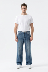 Men's  100% Cotton Classic Cotton Relaxed Straight Leg Jeans