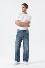 Men's  100% Cotton Classic Cotton Relaxed Straight Leg Jeans