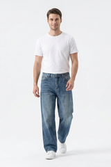 Men's  100% Cotton Classic Cotton Relaxed Straight Leg Jeans