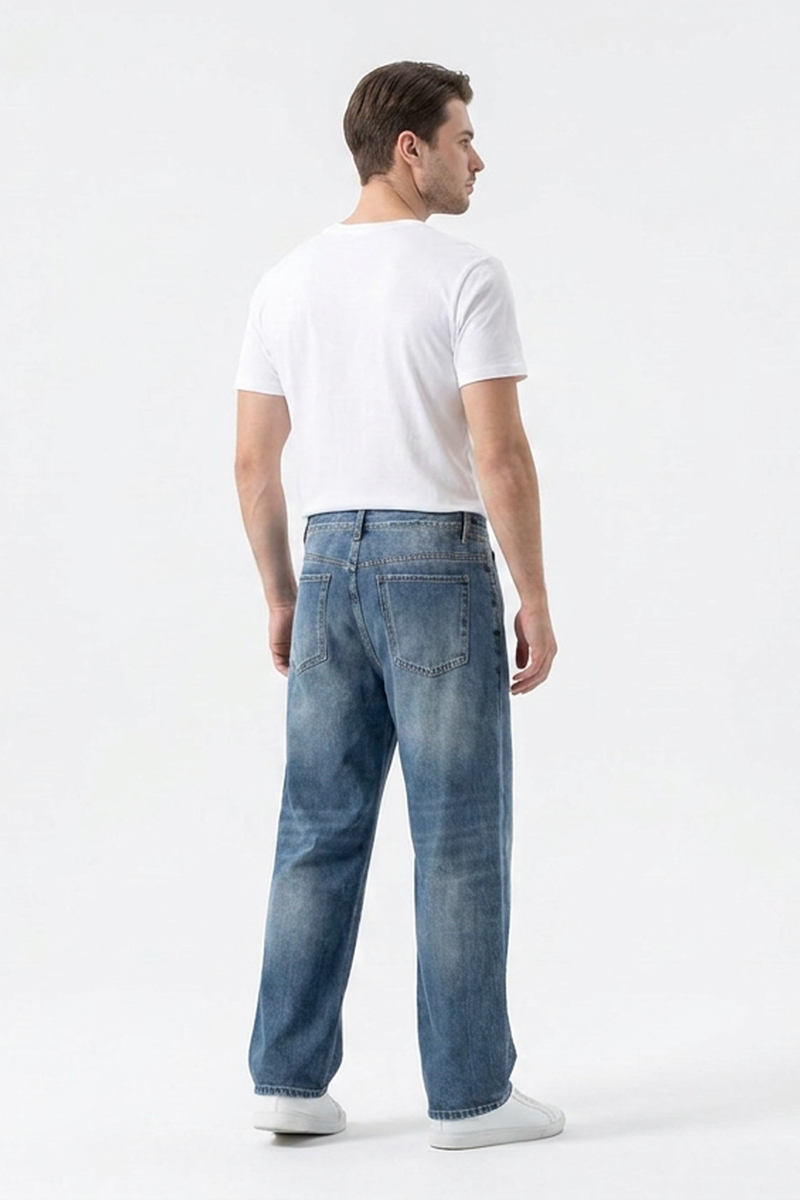 Men's  100% Cotton Classic Cotton Relaxed Straight Leg Jeans